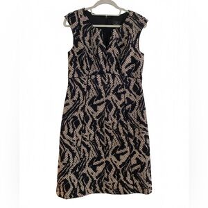 Adrianna Pappell Sleeveless Geometric Sheath Dress